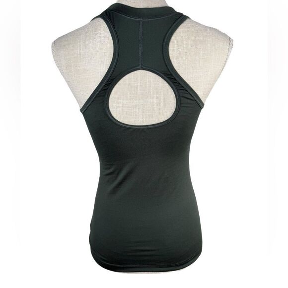 Athleta Women’s Dark Green Nitro Keyhole Back Stretchy Athletic Tank Top - Picture 5 of 7